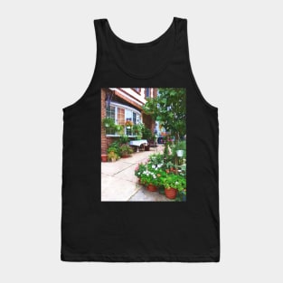 Belvidere NJ - Outdoor Cafe with Flowerpots Tank Top